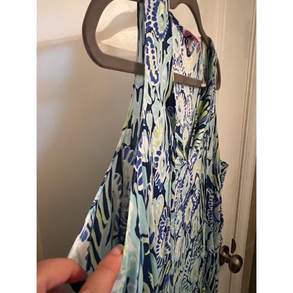 Lilly Pulitzer Benicia Tunic cold shoulder XXS Coastal Dress Blue Boho resort - Picture 11 of 12